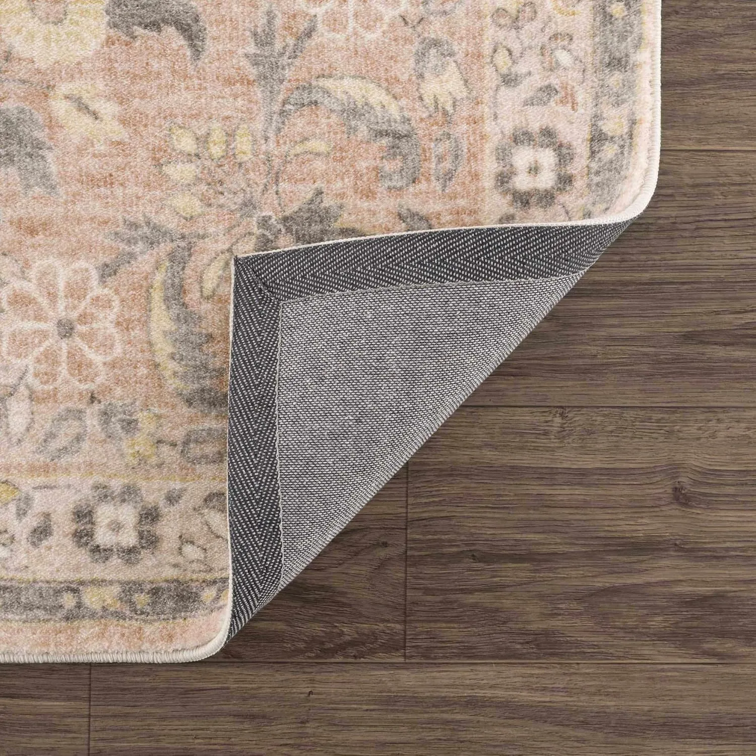 Hauteloom Coalburn Living Room, Bedroom Area Rug - Traditional - Cream, Pale Pink, Peach - 18" Sample