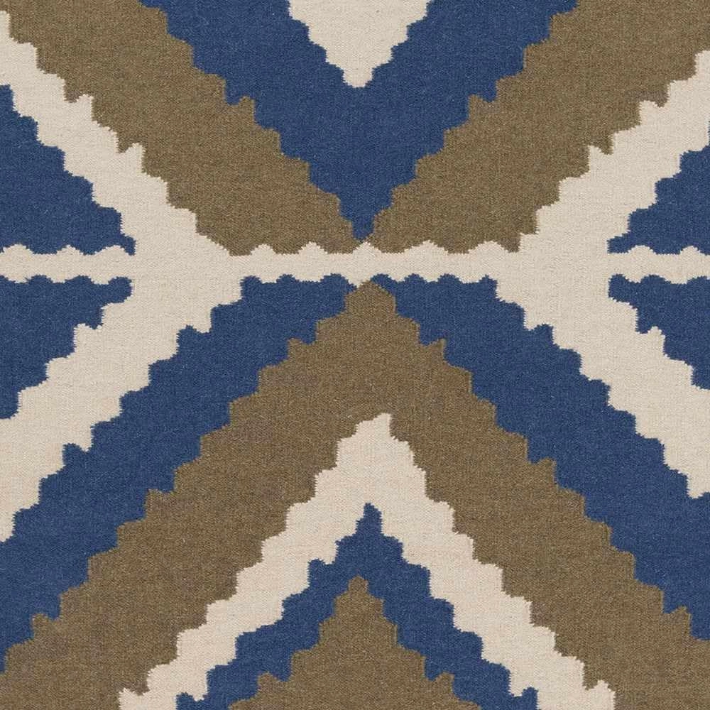 Hauteloom Doncaster Wool Living Room, Bedroom Area Rug - Bohemian, Transitional - Navy, Peach, Charcoal - 2' x 3'