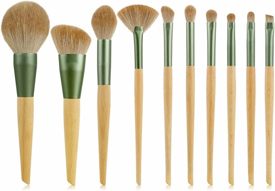 HBJWOV 10 Pieces of Makeup Brush Set Super Soft Powder Blusher Powder Brush Eye Shadow Brush Cosmetic Brush