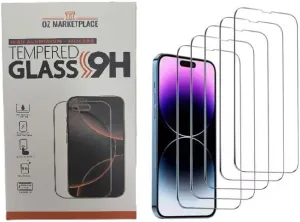 HD CLEAR [5 Pack] Aluminium-Silicone 9H Tempered Glass Screen Protectors for iPhone 16 Pro Max - [3 Pack   2 Bonus] Military Grade Alu-Sil Cover Film