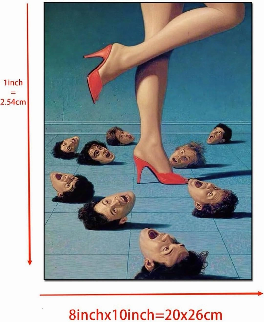 hdgqaywq Creative Art Poster Red High Heels Canvas Painting Posters And Prints Wall Art Pictures for Living Room Bedroom Decor 12x16inch(30x40cm) Frame-style