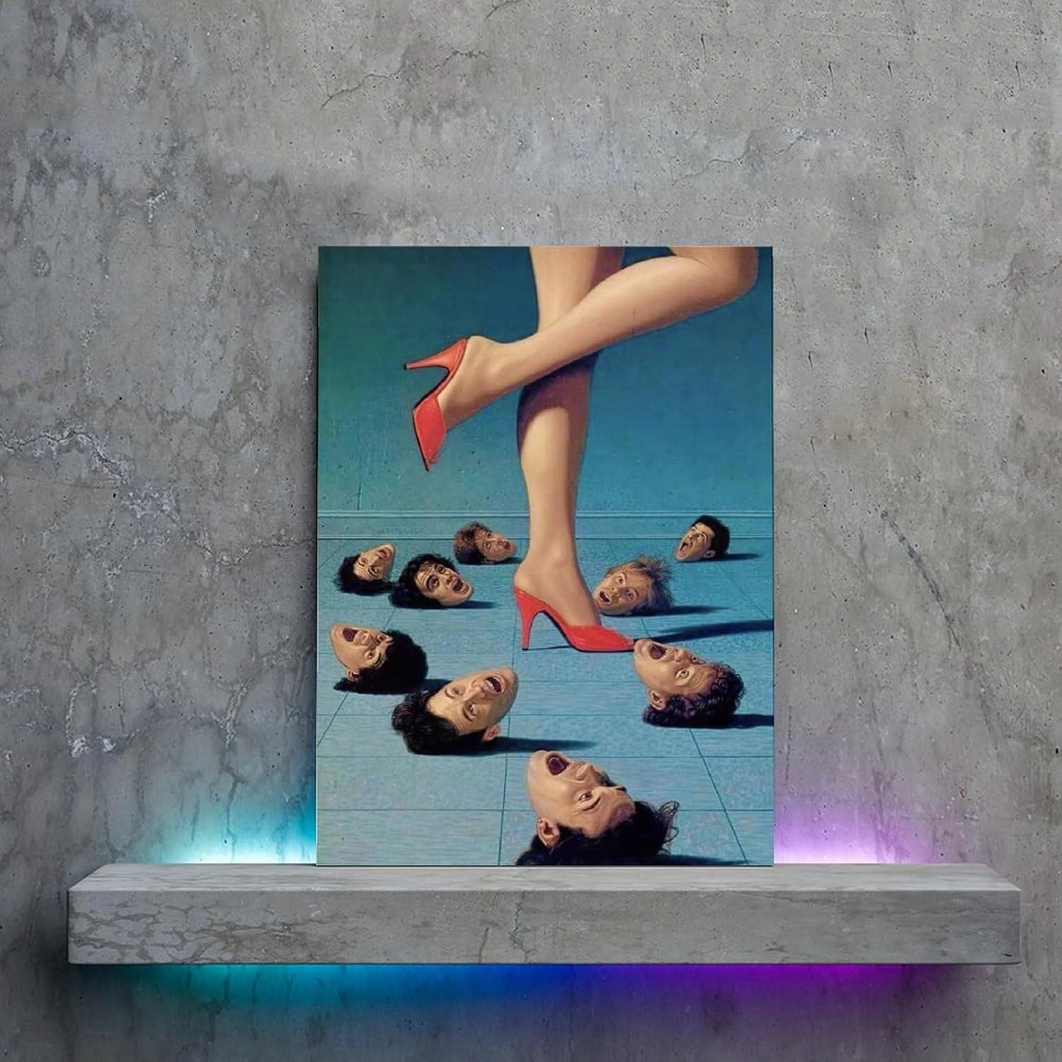 hdgqaywq Creative Art Poster Red High Heels Canvas Painting Posters And Prints Wall Art Pictures for Living Room Bedroom Decor 12x16inch(30x40cm) Frame-style