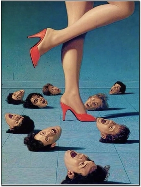 hdgqaywq Creative Art Poster Red High Heels Canvas Painting Posters And Prints Wall Art Pictures for Living Room Bedroom Decor 12x16inch(30x40cm) Frame-style