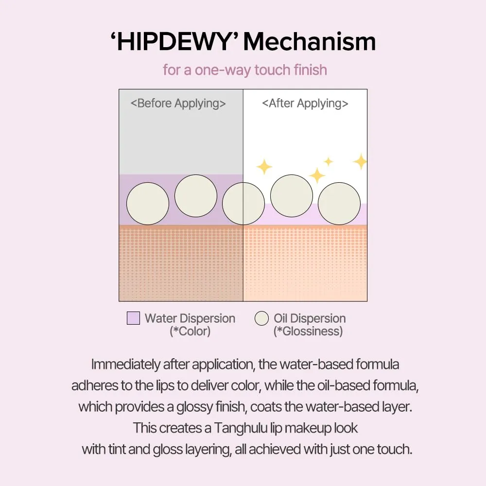 Heart Percent Dote On Mood One Way Glowy Tint, Glass-like High Shine Glossy Finish w/Long-Lasting Luminous Color Lip Stain for Glowy Look, #06. Faded Mauve