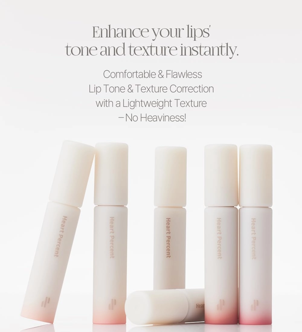 Heart Percent Dote On Mood All Cover Lip Base, Comfortable & Flawless Lip Tone & Texture Correction w/Lightweight Texture, #04. Nudy Salmon