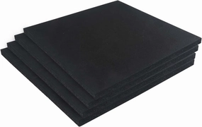 Heavy Duty Exercise Equipment Rubber Mat Flooring for Gym or Garage Gym,0.98 inch Thick,4 Pack 19.67”x19.67” Rubber Exercise Workout Equipment Ground Mat,10.76 Sq Ft (0.98 Inch)