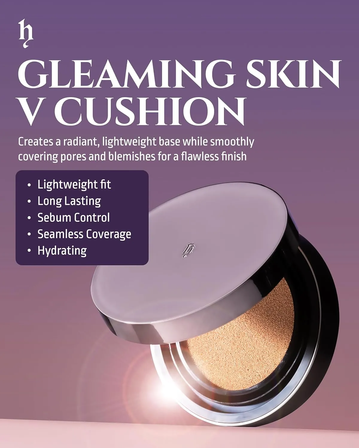 HEVVYMAKEUP V Cushion Skin Fit No.23 Medium Begie - Korean Makeup Flawless Radiance Foundation for Oily and Combination Skin - Poreless Ariy Weightless Coverage, 0.35oz.