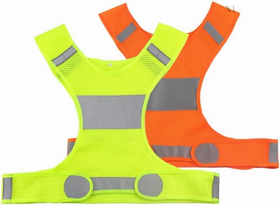 Hi Vis Vests, Side Opening Short Night Running Walking Cycling Sports Vest Reflective Safety Vest