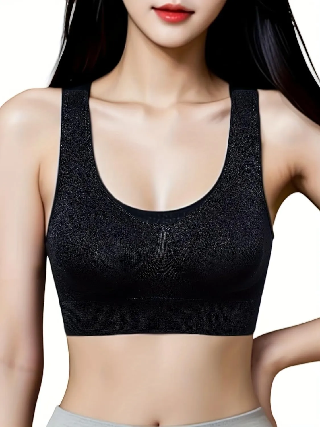 Hiking Gril Women's Comfort Wirefree Bralette Unpadded Sleep Yoga Bra