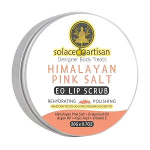 Himalayan Pink Salt Rehydrating & Polishing EO Lip Scrub, Protect from UV Damage, Smoothen Dry Lips & Improve Skin Tone- 20g