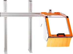 Hinged Lathe Guard for Hardinge HLV/Toolroom Lathes, 12” Wide, Interlocked Model. Part # LG-TR2-SK1 by ATS MACHINE SAFETY SOLUTIONS