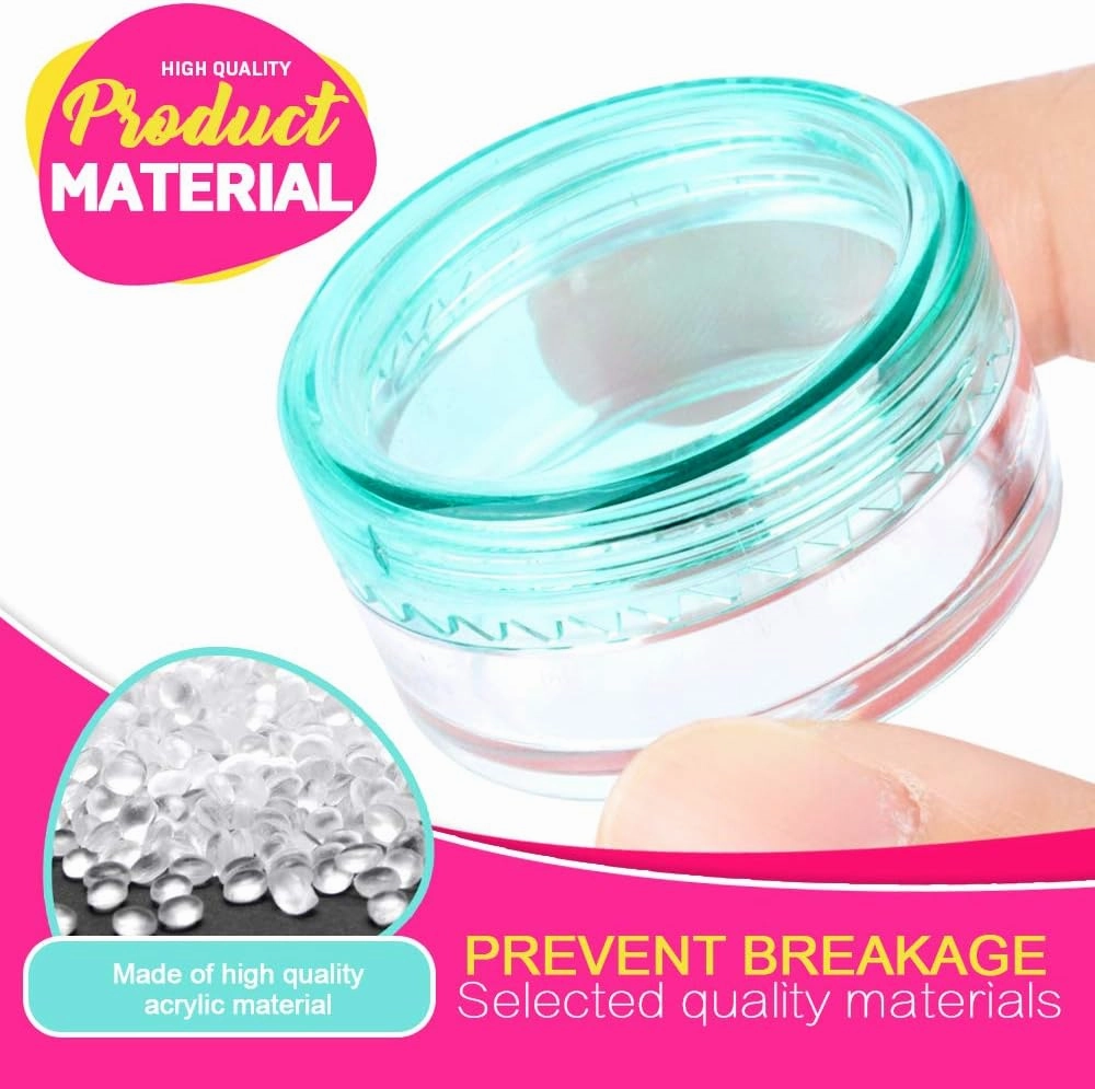 HNYYZL Sample Container,5 Gram Empty Plastic Cosmetic Pot Jars for Eye Shadow Nails Powder Jewelry Cosmetic Lip Balm Lip Gloss Cream Lotion(10 colors, 100 Pcs)