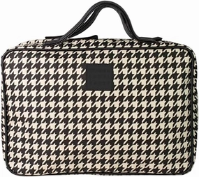 Houndstooth Hanging Travel Bag, Toiletry Bag, Makeup Bag for Women, Portable Water-resistant Small Travel Bag for Toiletries & Cosmetic Essentials