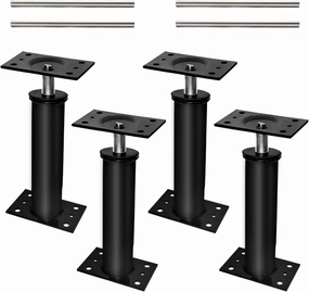 House Jacks for Leveling, 11"-16" Adjustable Jack Post Basement Floor Jack, Screw Floor Jack Post Supports Stabilizer Jacks for House Foundation, Stairs, Porches, Roof Beams