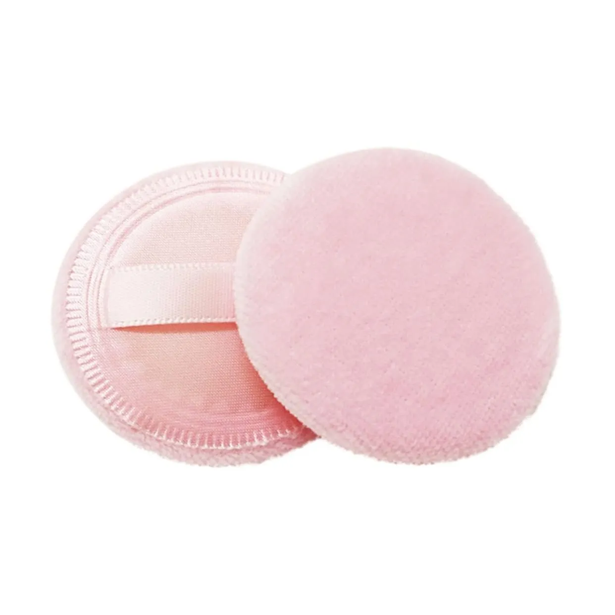 Housoutil 16 Pcs Loose Powder Puff Face Powder Puffs for Loose Powder Ribbon Face Soft Sponge Loose Face Powder Round Puff Babe Bust Dust Powder Extra Large Powder Puff Net Jumbo Gloss Pink