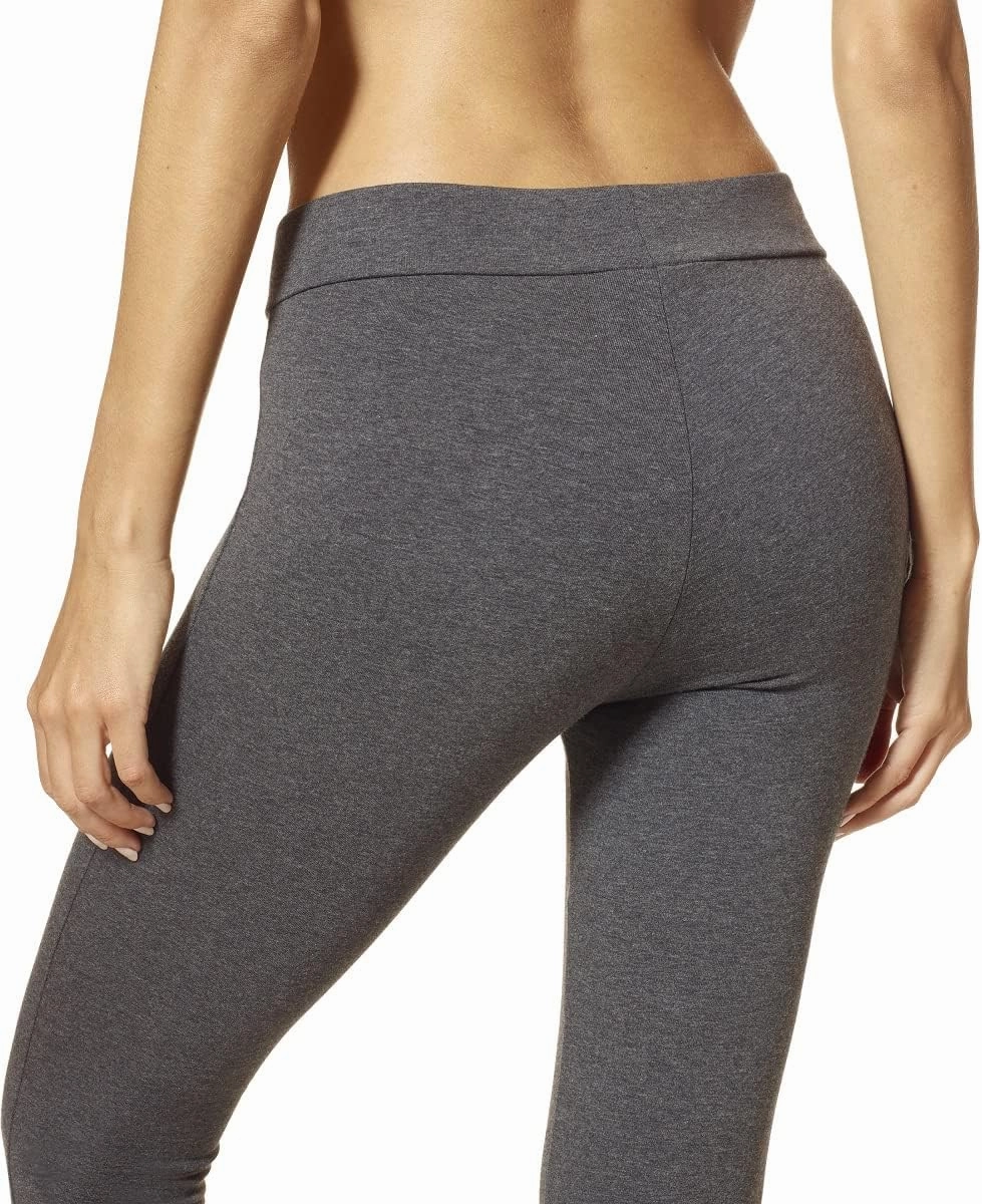 HUE Women's Wide Waistband Blackout Cotton Capri Leggings, Assorted