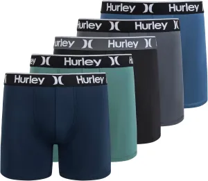 Hurley Men's 5 Pack Stretch Boxer Briefs