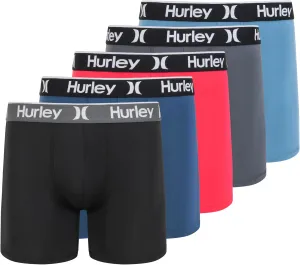 Hurley Men's 5 Pack Stretch Boxer Briefs