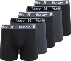 Hurley Men's 5 Pack Stretch Boxer Briefs