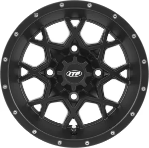 Hurricane Matte Black ATV Wheel Front/Rear 16x7 4/110 - (5 2) [16RB110]