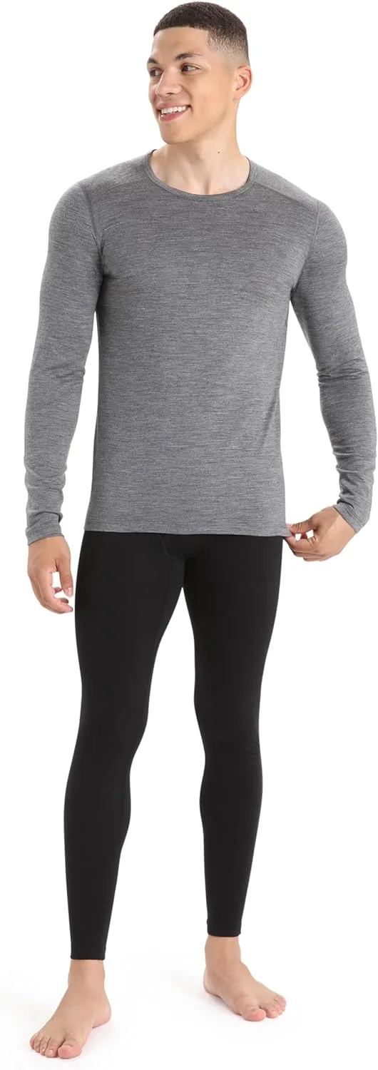 Icebreaker Merino Men's 200 Oasis Cold Weather Leggings with Fly, Wool Base Layer Thermal Pants