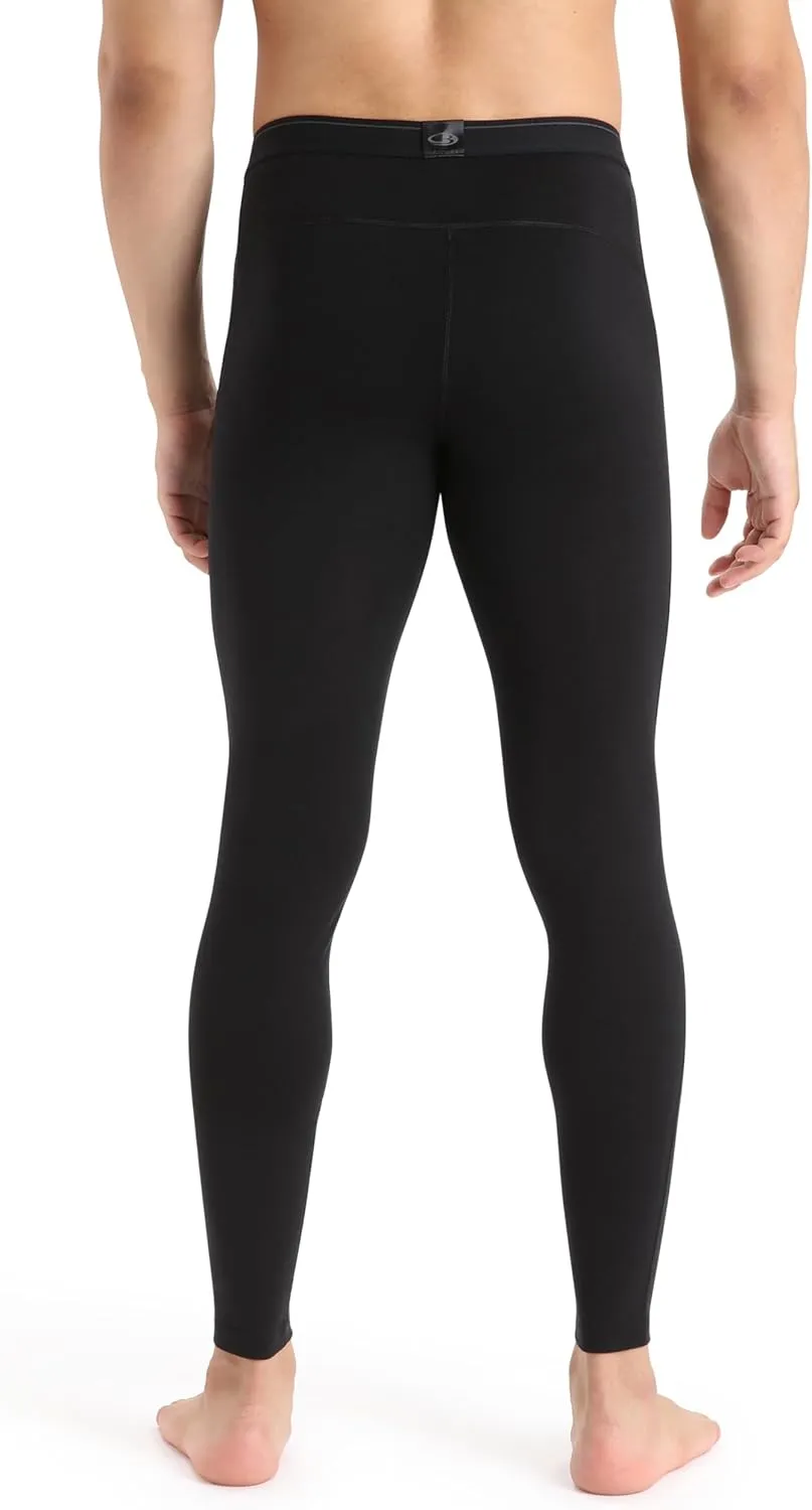 Icebreaker Merino Men's 200 Oasis Cold Weather Leggings with Fly, Wool Base Layer Thermal Pants