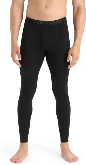 Icebreaker Merino Men's 200 Oasis Cold Weather Leggings with Fly, Wool Base Layer Thermal Pants