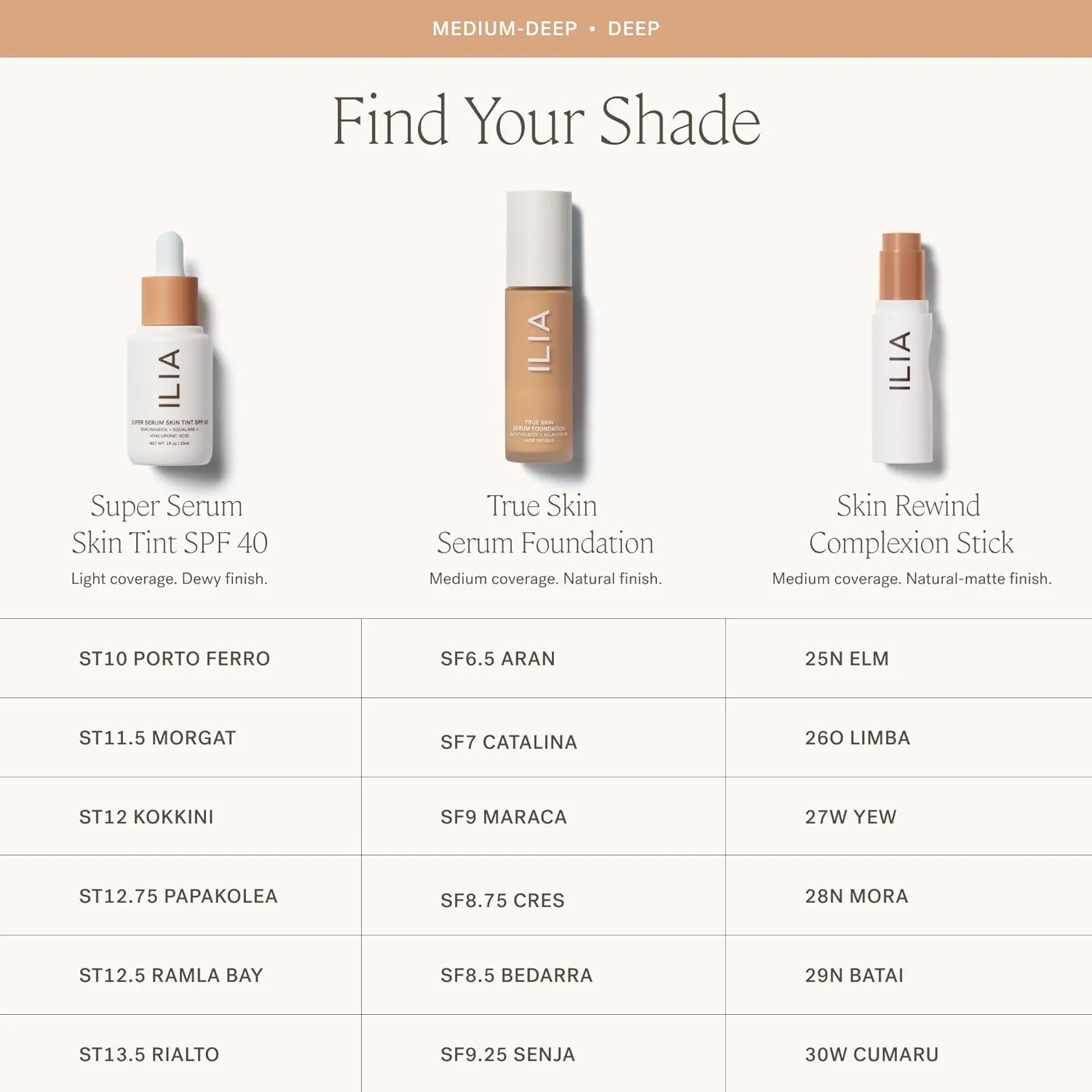 ILIA - Skin Rewind Complexion Stick - Foundation   Concealer   Skincare | Non-Toxic, Vegan, Cruelty-Free, Clean Makeup (25N - Elm, 0.35 oz | 10 g)