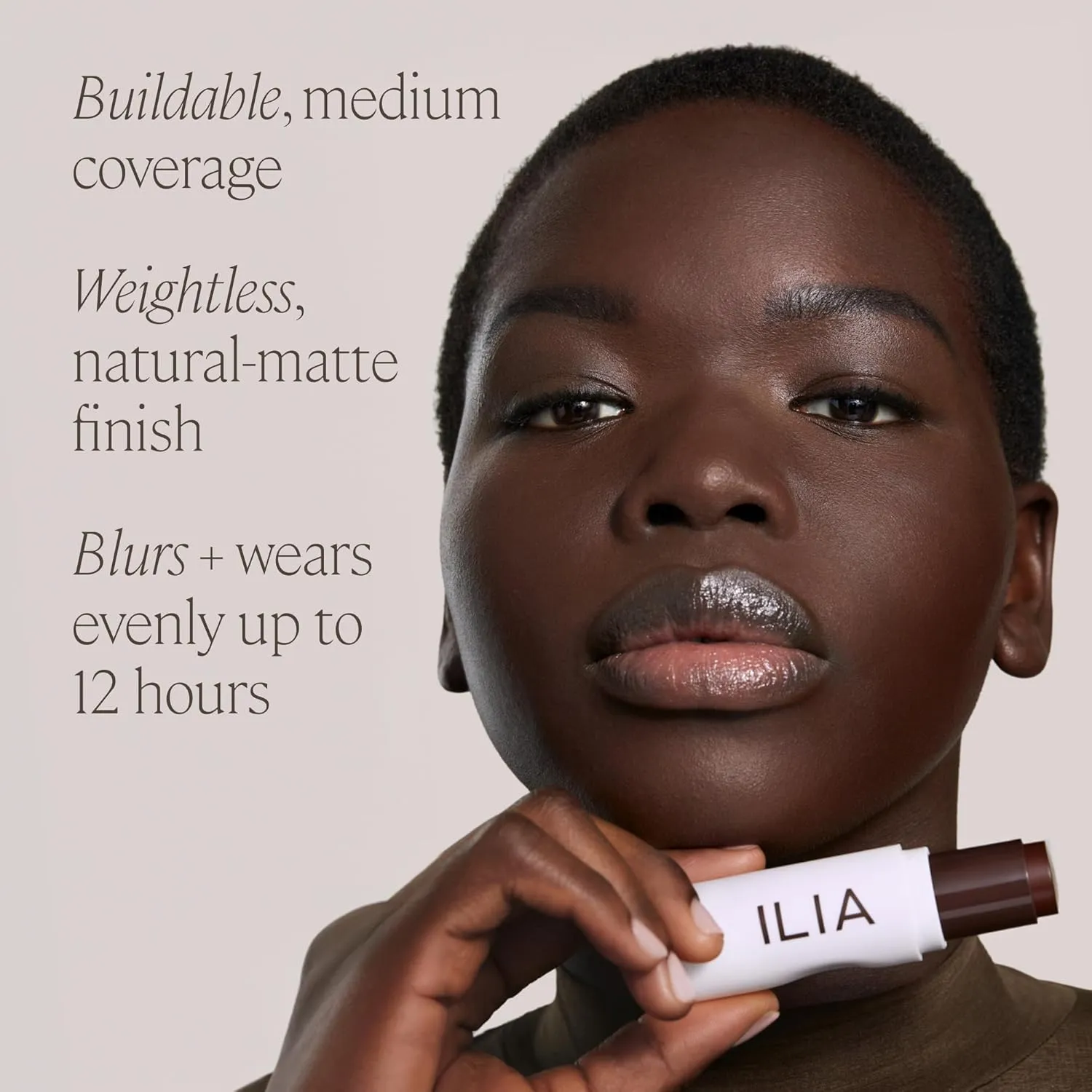 ILIA - Skin Rewind Complexion Stick - Foundation   Concealer   Skincare | Non-Toxic, Vegan, Cruelty-Free, Clean Makeup (25N - Elm, 0.35 oz | 10 g)