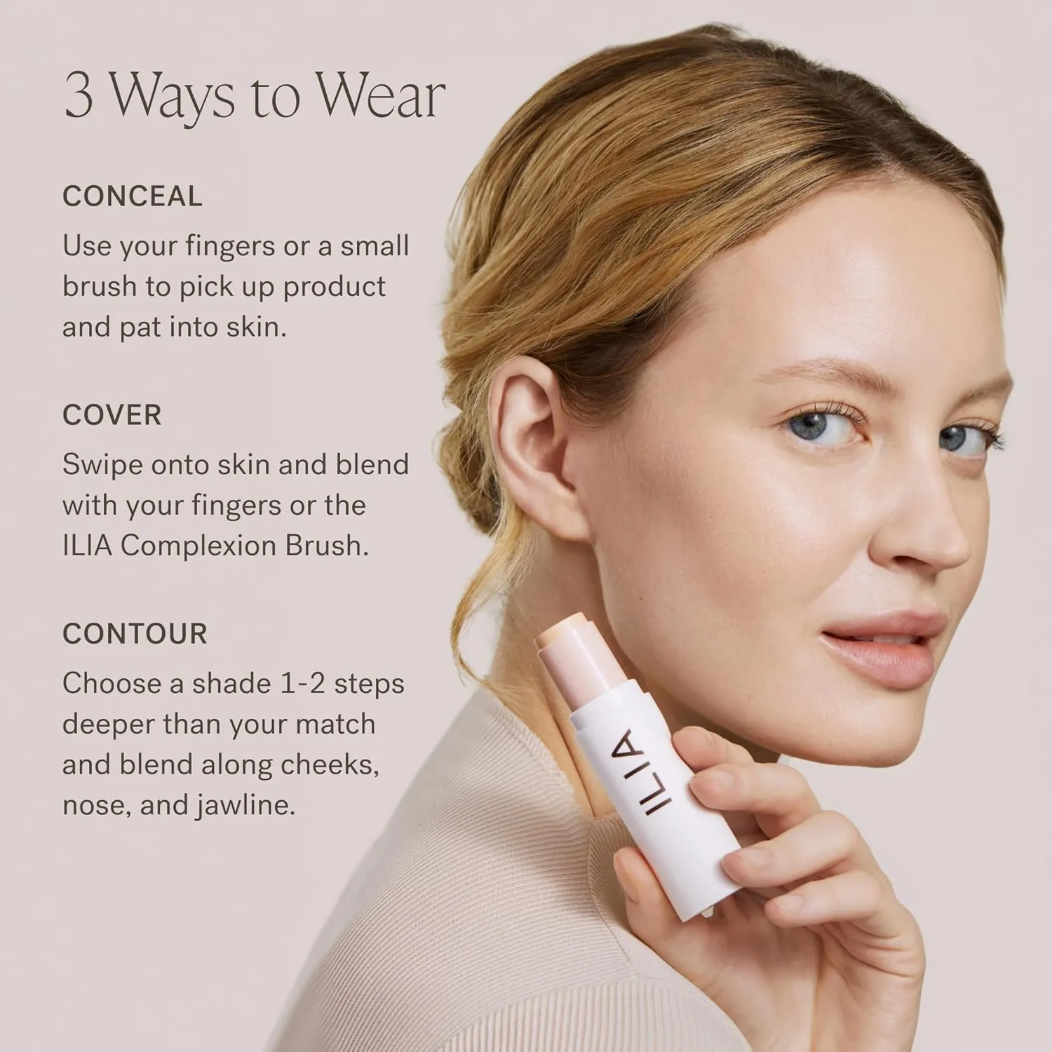 ILIA - Skin Rewind Complexion Stick - Foundation   Concealer   Skincare | Non-Toxic, Vegan, Cruelty-Free, Clean Makeup (25N - Elm, 0.35 oz | 10 g)