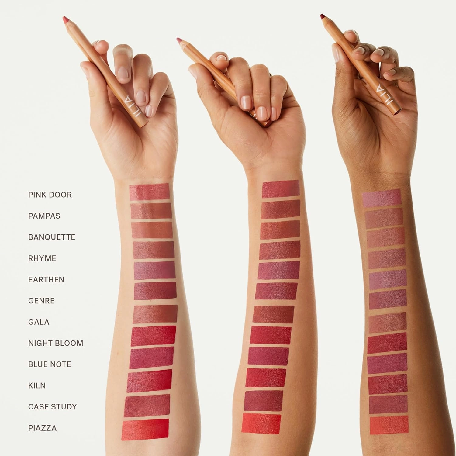 ILIA - Lip Sketch Hydrating Crayon | Hydrate, Plump, Smooth, Strengthen | Long Lasting up to 12-Hours, Bleed-Resistant, Soft-Matte | Barrier-Building, Non-Toxic, Cruelty-Free (Piazza)