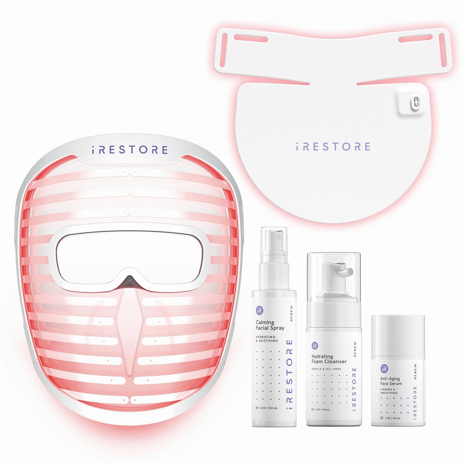 Illumina LED Face Mask, Neck & Chest Anti Aging Mask and Skin Care Trio – Ultimate Skin Care Bundle for Anti-Aging and Glow