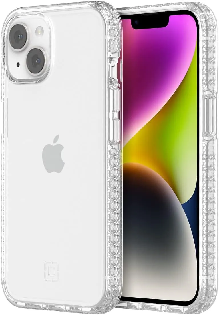 Incipio Grip Series Case for iPhone 14, Multi-Directional Grip, 14 ft (4.3m) Drop Protection - Clear (IPH-2008-CLR)
