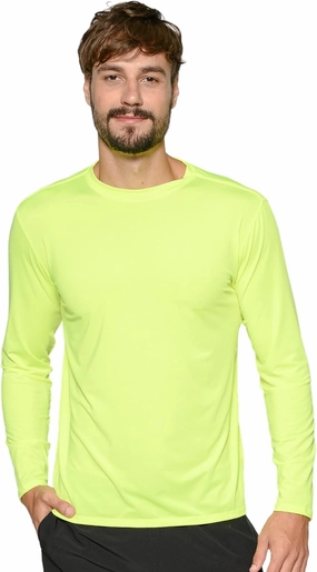 INGEAR Men's UPF 50  Long Sleeve Sun Shirt, Quick-Dry UV Protection Rash Guard for Fishing, Hiking, Swimming