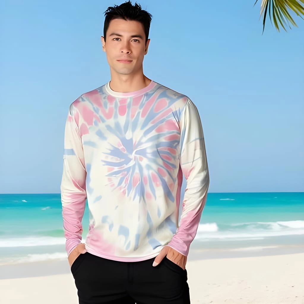 INGEAR Men's UPF 50  Long Sleeve Sun Shirt, Quick-Dry UV Protection Rash Guard for Fishing, Hiking, Swimming