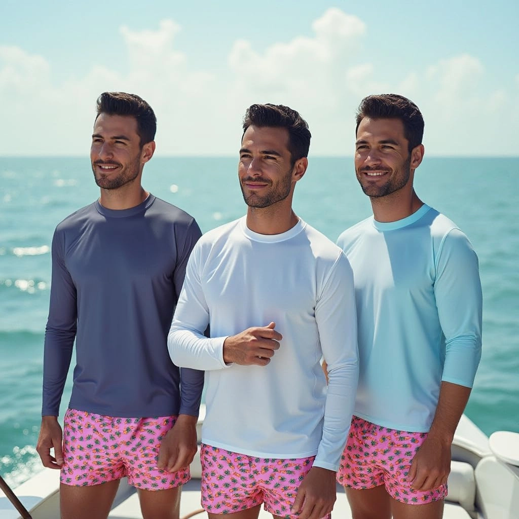 INGEAR Men's UPF 50  Long Sleeve Sun Shirt, Quick-Dry UV Protection Rash Guard for Fishing, Hiking, Swimming