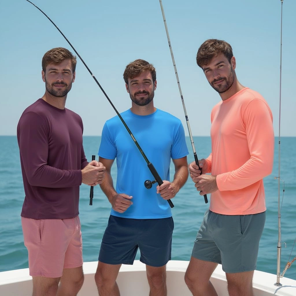 INGEAR Men's UPF 50  Long Sleeve Sun Shirt, Quick-Dry UV Protection Rash Guard for Fishing, Hiking, Swimming