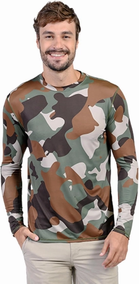 INGEAR Men's UPF 50  Long Sleeve Sun Shirt, Quick-Dry UV Protection Rash Guard for Fishing, Hiking, Swimming
