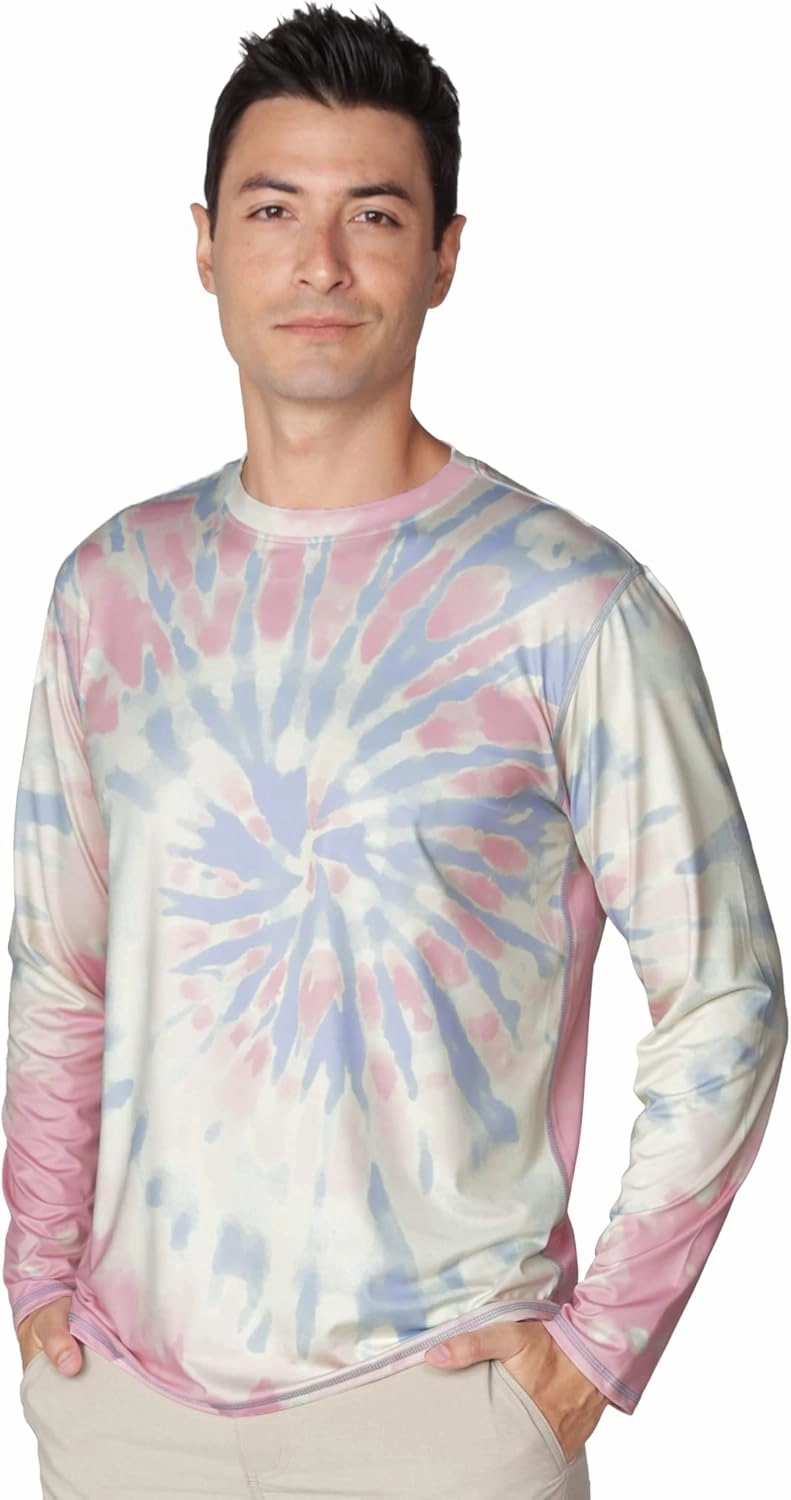 INGEAR Men's UPF 50  Long Sleeve Sun Shirt, Quick-Dry UV Protection Rash Guard for Fishing, Hiking, Swimming