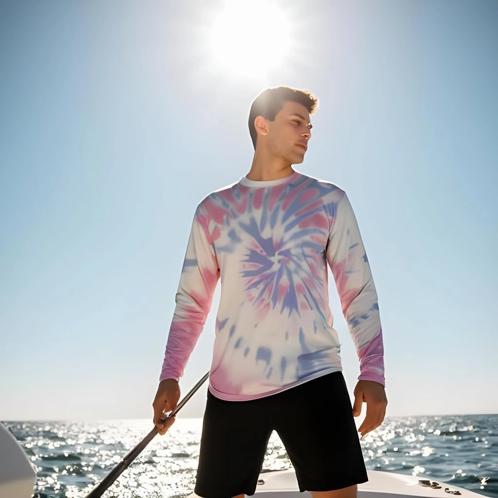 INGEAR Men's UPF 50  Long Sleeve Sun Shirt, Quick-Dry UV Protection Rash Guard for Fishing, Hiking, Swimming