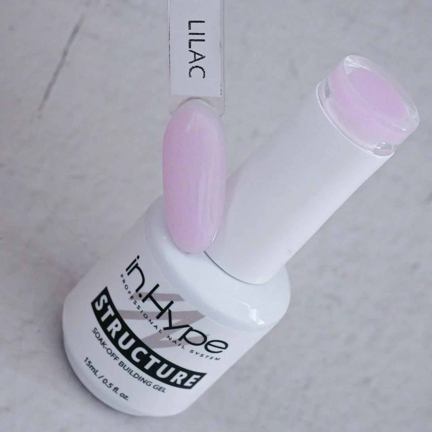 IN.HYPE Structure/Brush on Liquid Builder Gel/Hard Gel in a Bottle (BIAB) for Nail Enhancing (Lilac)