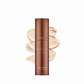 INIKA Organic BB Cream Foundation - Vegan Makeup with Hydrating Prickly Pear, Jojoba, and Pomegranate Seed Oil - Lightweight, Radiant BB Glow for Balanced Skin Tone, Cream, 1 fl oz