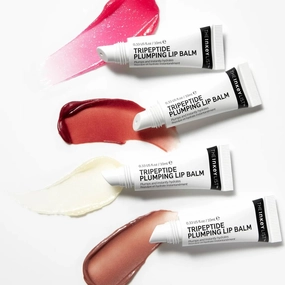 INKEY List Complete Lip Set - Tripeptide Plumping Lip Balm in Pink, Berry, Mocha and Clear