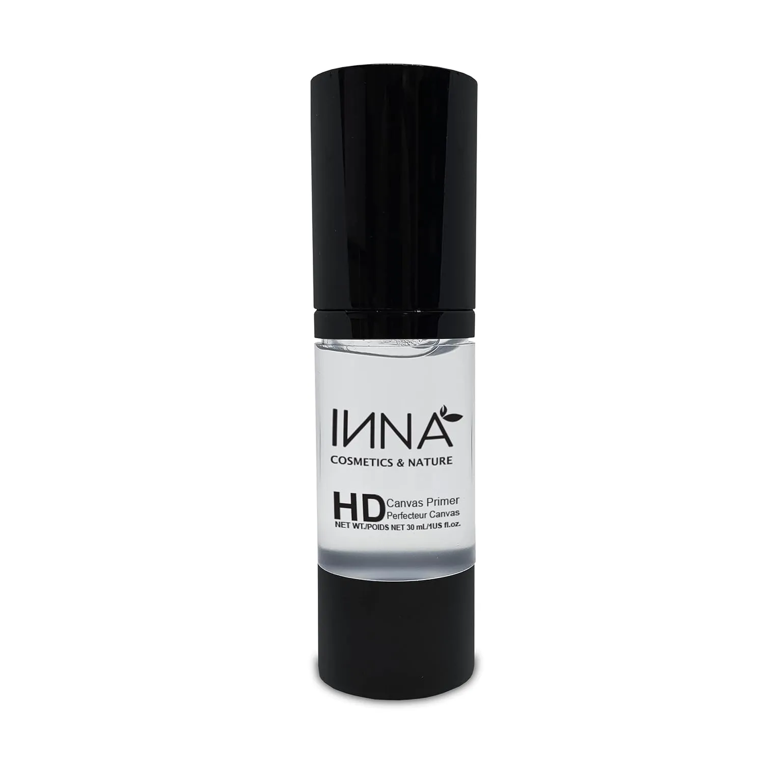 Inna Cosmetics & Nature - HD Canvas Primer vegan, gluten free, paraben free,oil-free, cruelty-free, Silicone-free, Made in Canada, 30ml., Clear, C-PPCPIM9