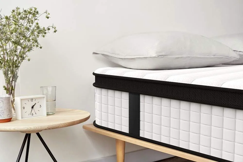 Inofia Twin Mattress, 12 Inch Hybrid Innerspring Single Mattress Cool Bed, Breathable Soft Knitted Fabric Cover, Medium Firmness