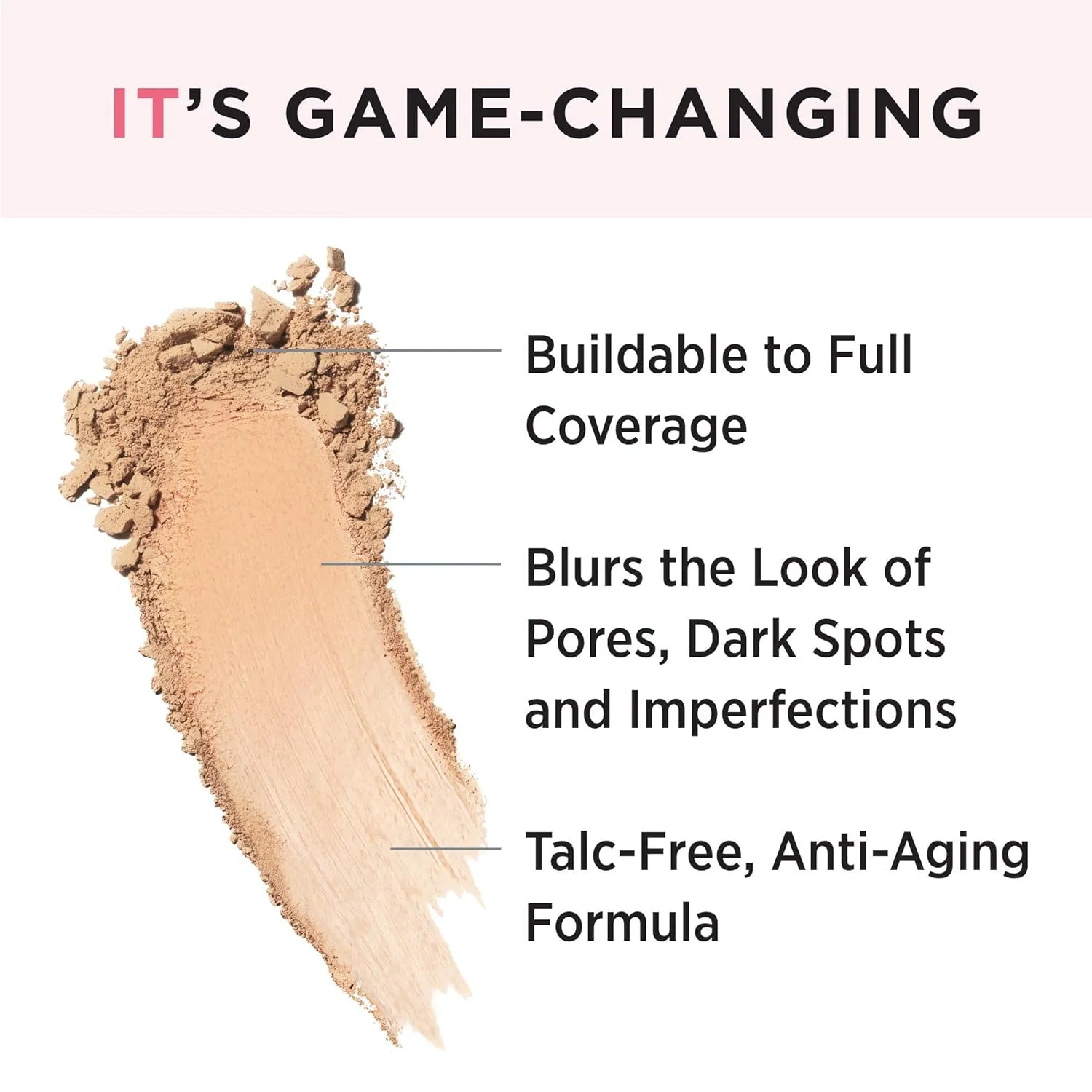 IT Cosmetics CC  Airbrush Perfecting Powder Foundation - Buildable Full Coverage Of Pores & Dark Spots - Hydrating Face Makeup with Hydrolyzed Collagen & Niacinamide - 0.33 Oz