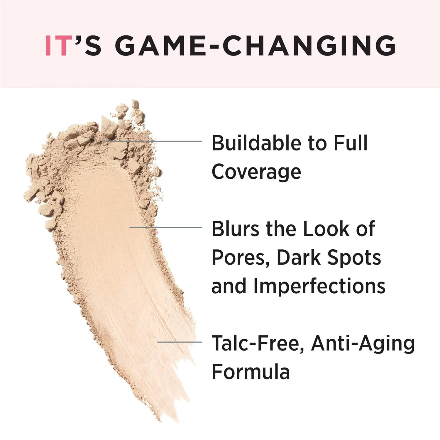 IT Cosmetics CC  Airbrush Perfecting Powder Foundation - Buildable Full Coverage Of Pores & Dark Spots - Hydrating Face Makeup with Hydrolyzed Collagen & Niacinamide - 0.33 Oz