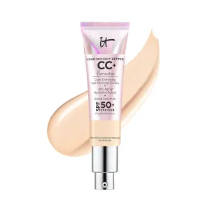 IT Cosmetics Your Skin But Better CC  Cream Illumination - Color Correcting Cream, Full-Coverage Foundation, Hydrating Serum & SPF 50  Sunscreen Radiant Finish 1.08 fl oz
