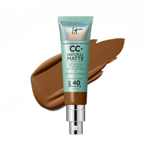 IT Cosmetics Your Skin But Better CC  Cream Travel Size - Color Correcting Cream, Full-Coverage Foundation, Hydrating Serum & SPF 50  Sunscreen - Natural Finish - 0.4 fl oz