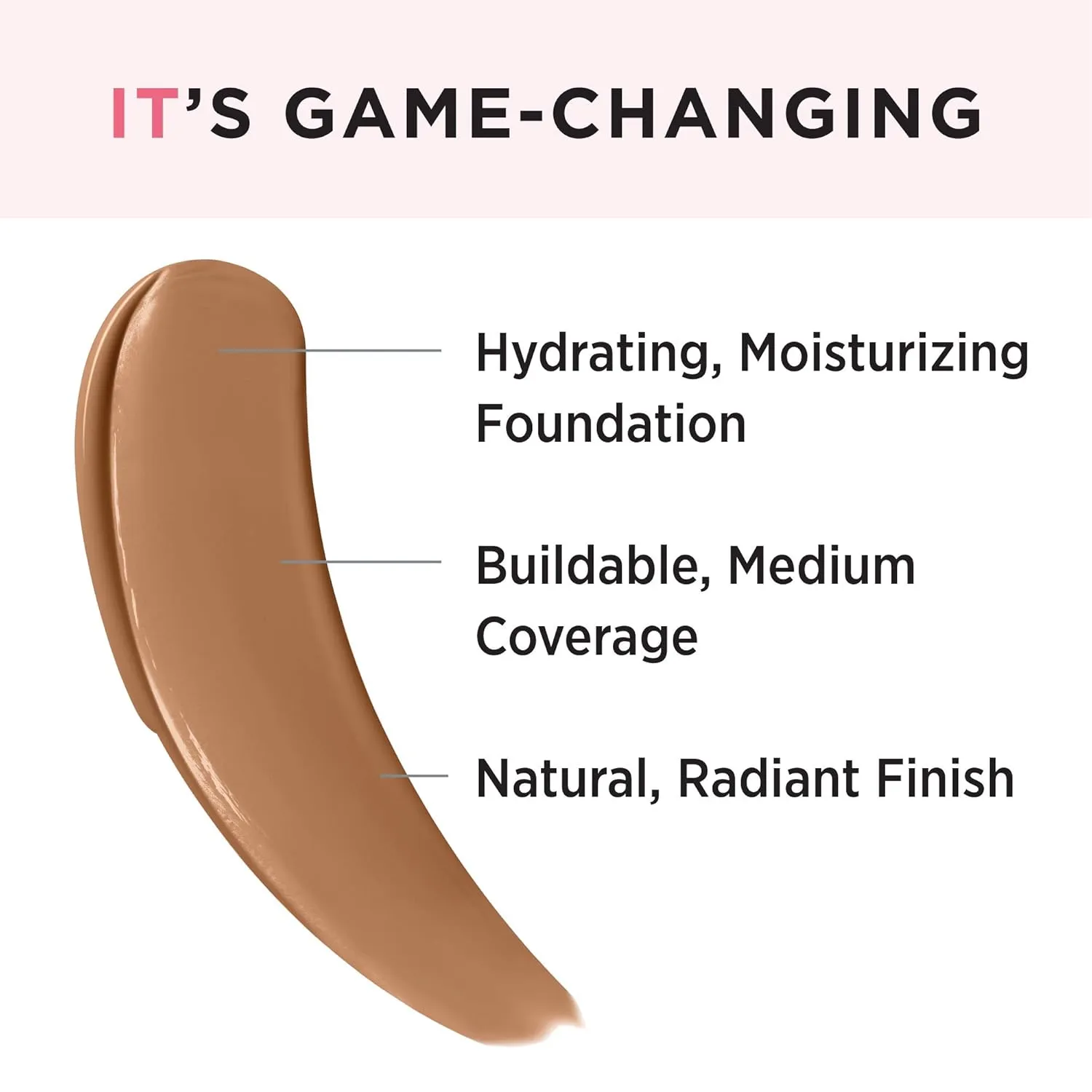 IT Cosmetics Your Skin But Better Foundation   Skincare - Hydrating Medium Buildable Coverage - Minimizes Pores & Imperfections - Natural Radiant Finish - With Hyaluronic Acid - 1.0 fl oz